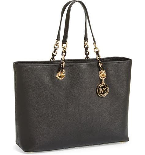 michael kors cynthia large tote saffiano leather|Michael Kors saffiano bag black.